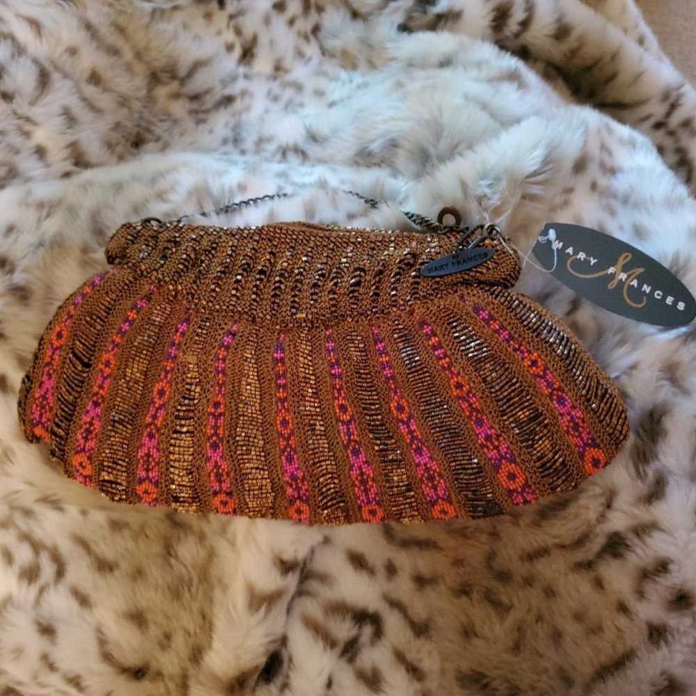 Mary Frances "Aztec Trail" Beaded Bag also in Blue